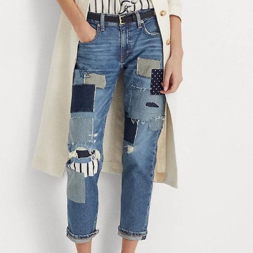 Patchwork Blue Jeans